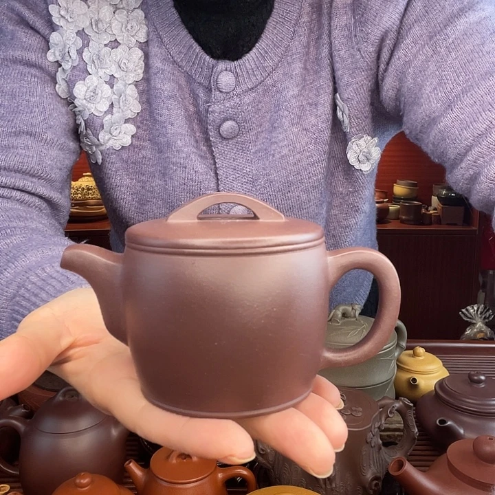 紫砂茶壶汉瓦容量约200盖子松动