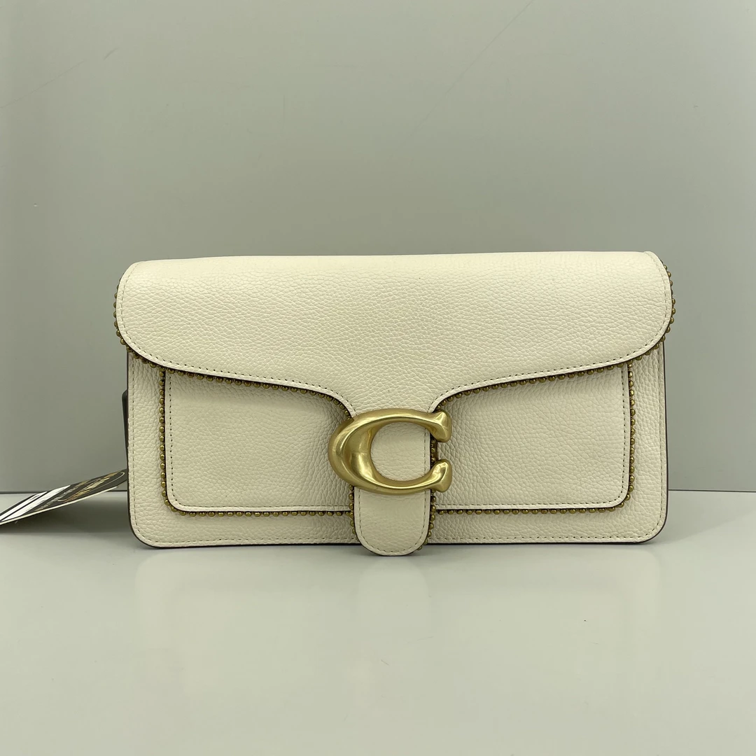 90新 COACH/蔻驰 tabby26白色串珠酒神包 26*14*7cmE030601