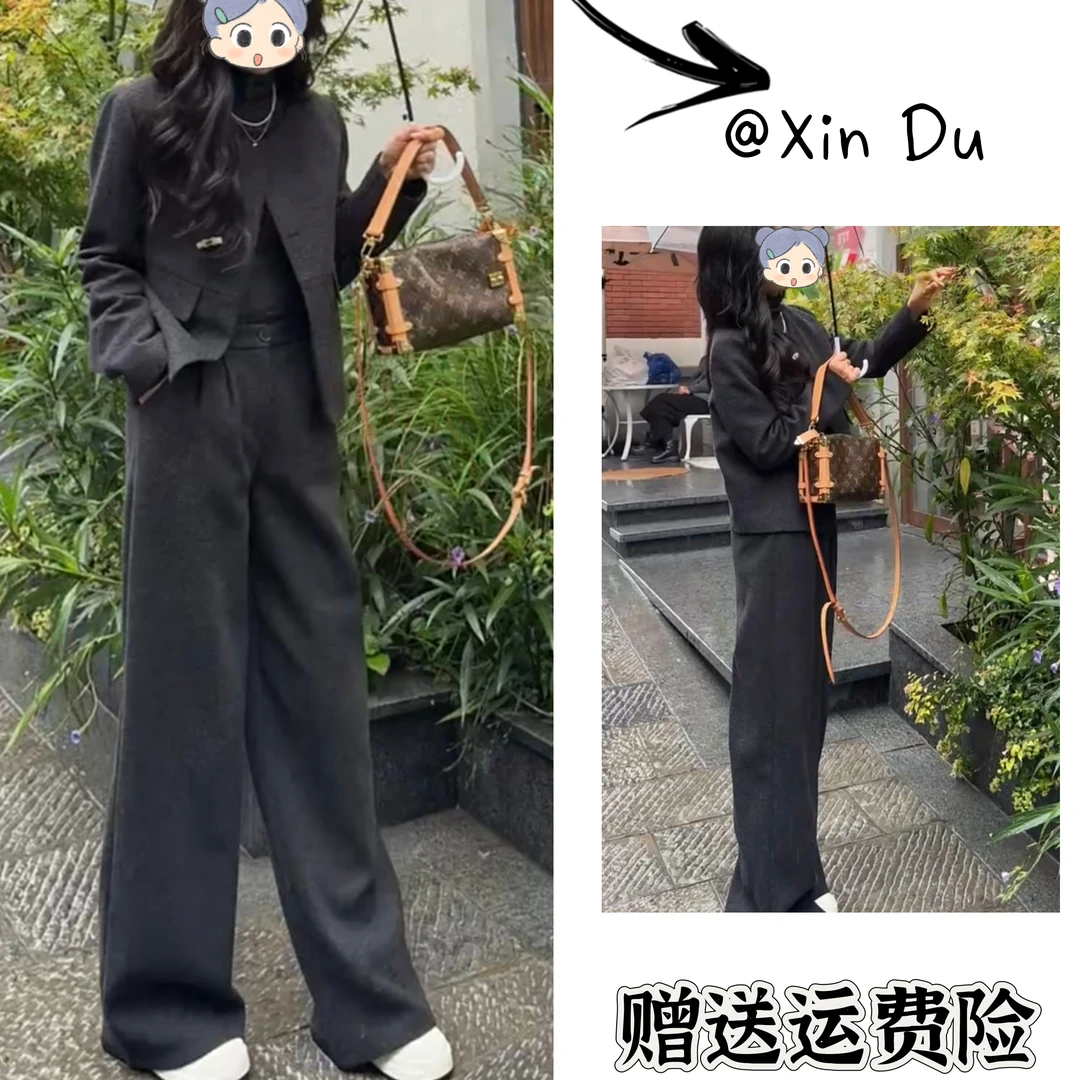 2025秋季新款时尚显瘦气质女士网红洋气三件套百搭款D23369