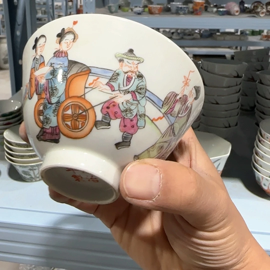 瓷片摆件手绘瓷器全部处理