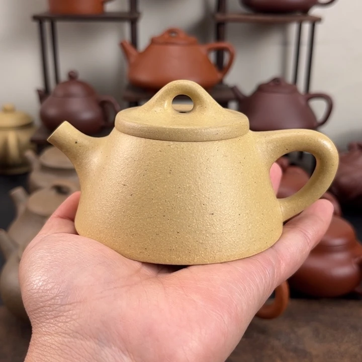 紫砂茶壶霸王石瓢手工