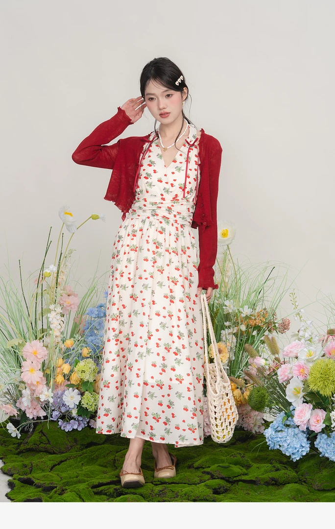 【春季新款】绑带蝴蝶结长裙-250052HN