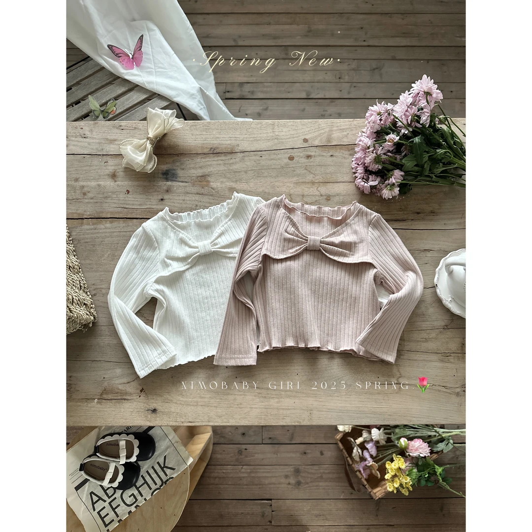 NIMO【樱粉物语】韩版春季新款宝宝时尚亲肤透气休闲长袖打底上衣