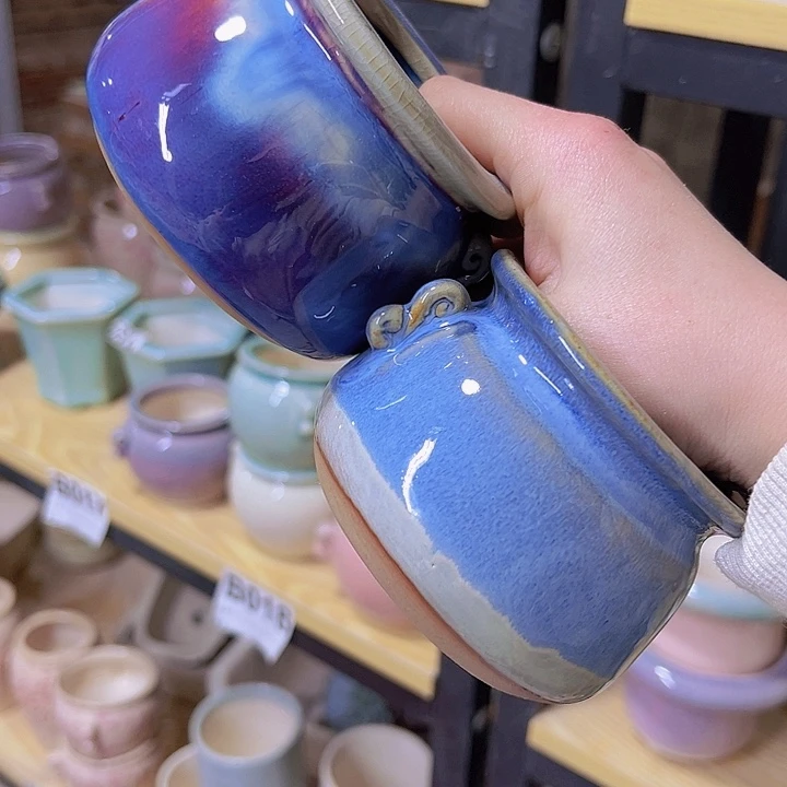 红陶陶瓷花盆当场满12包邮