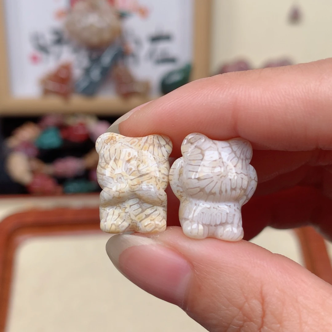 硅化玉珊瑚玉未镶嵌