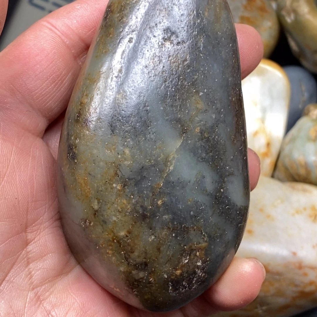 和田玉挂件银S925镀金镶嵌