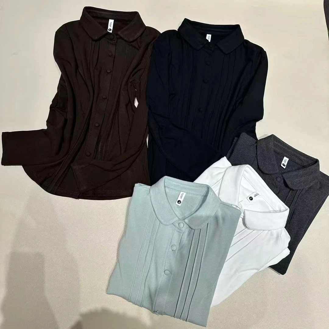 《姚家优麦汇》Y7619冬款磨毛衬衫领设计感百搭长袖显瘦上衣款女