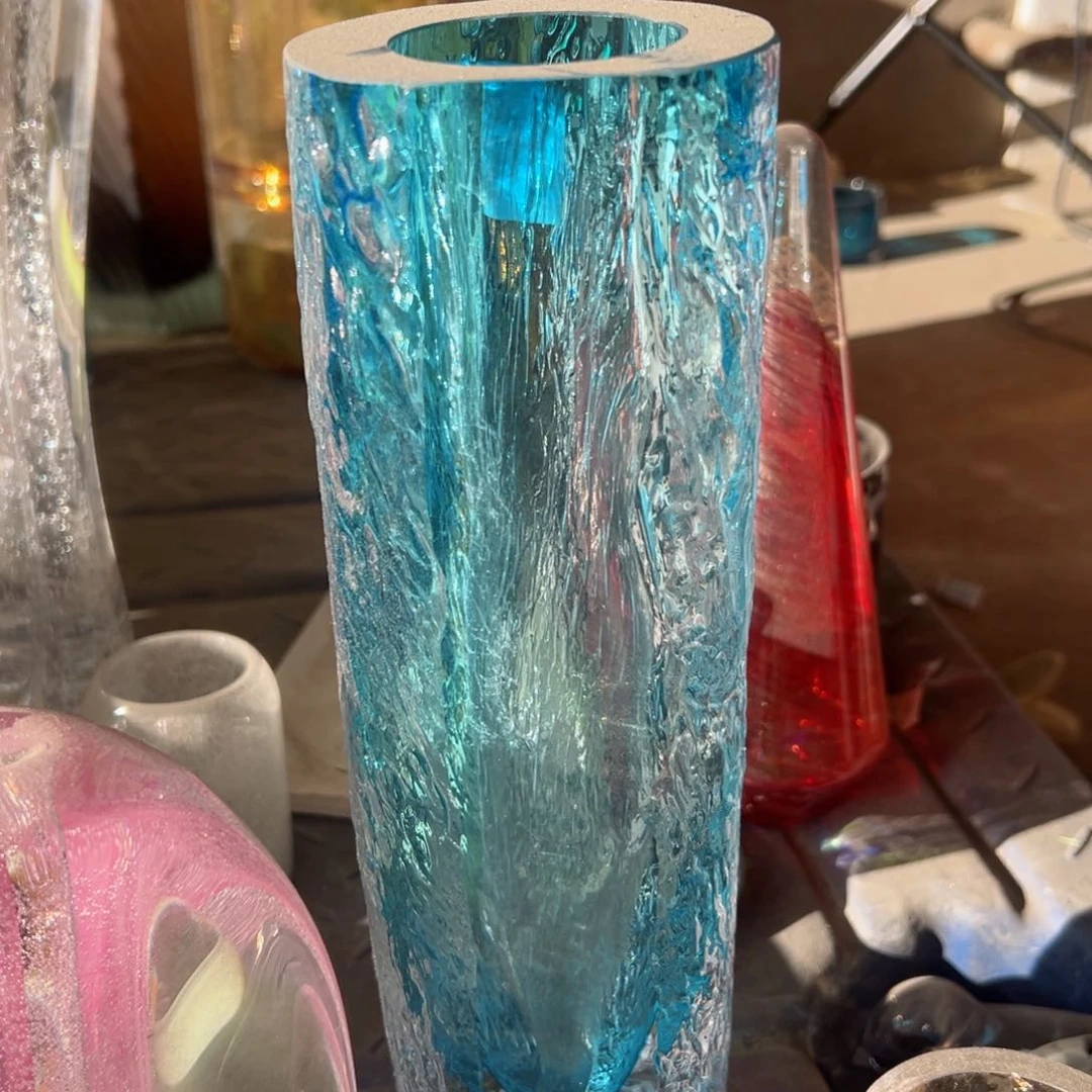 高 20 轻奢琉璃花器福利正常手工痕迹