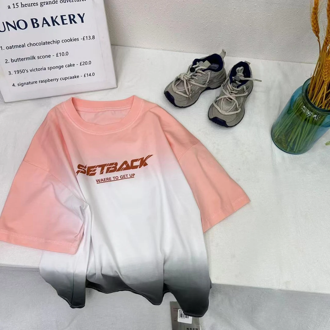 TX-25829      儿童夏季印花韩版ol短袖T恤时尚圆领半袖宽松