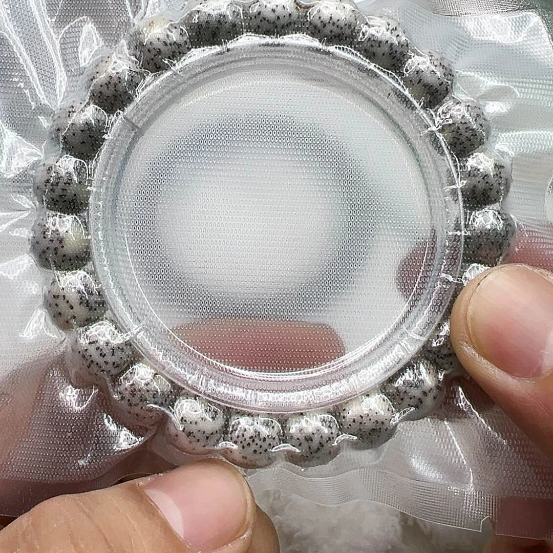 星月菩提手串8灭火月留白糯冰石玉星月菩提单圈10