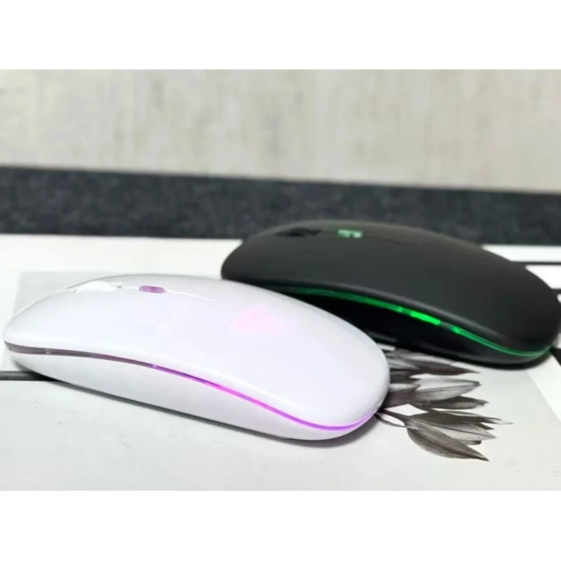 外贸转内销静音可充电无线电脑办公鼠标通用灯效便携