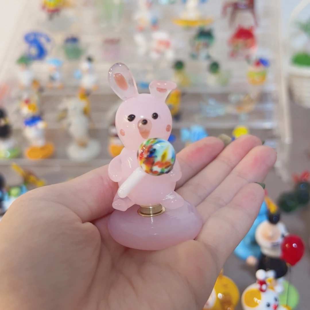 【闪购商品】琉璃手工艺品旋转兔子