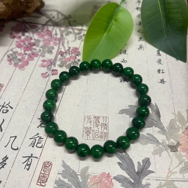球球绿圆珠手串 时尚手串8mm A142