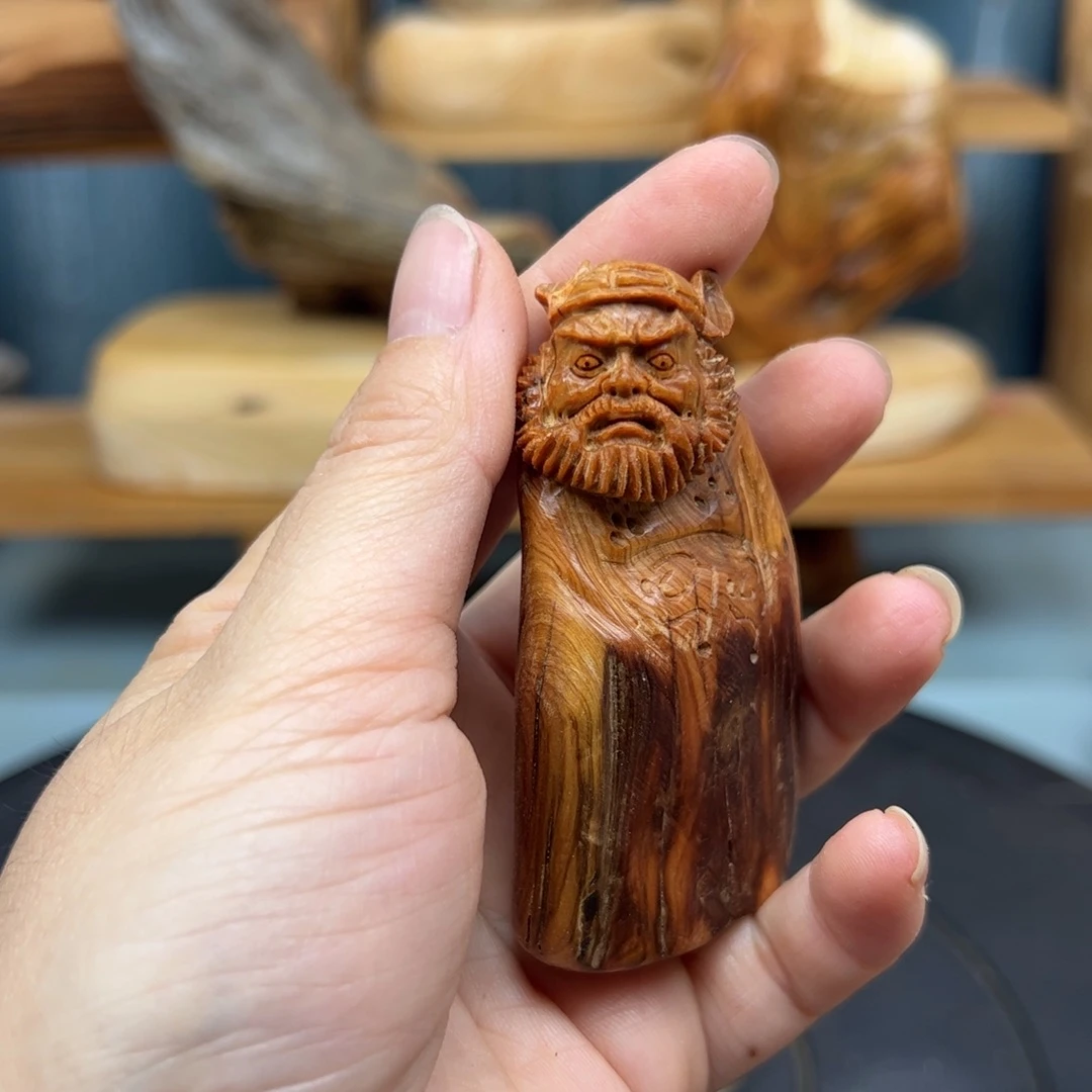 木午**者崖柏木摆件手把件，