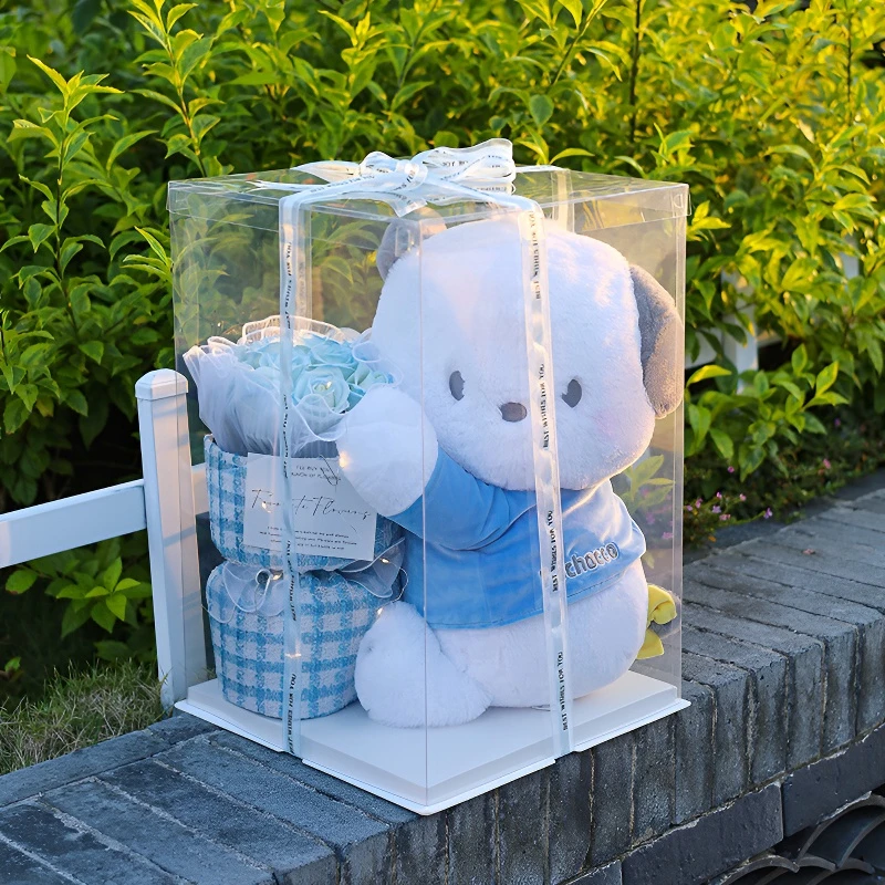 生日礼物送女生孩子闺蜜可爱爆棚正版帕恰狗玩偶怀抱花束圣诞礼物