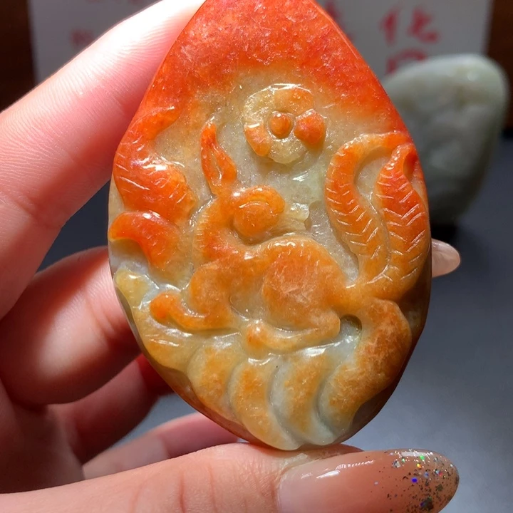 翡翠未镶嵌颈饰保真天然A货翡翠