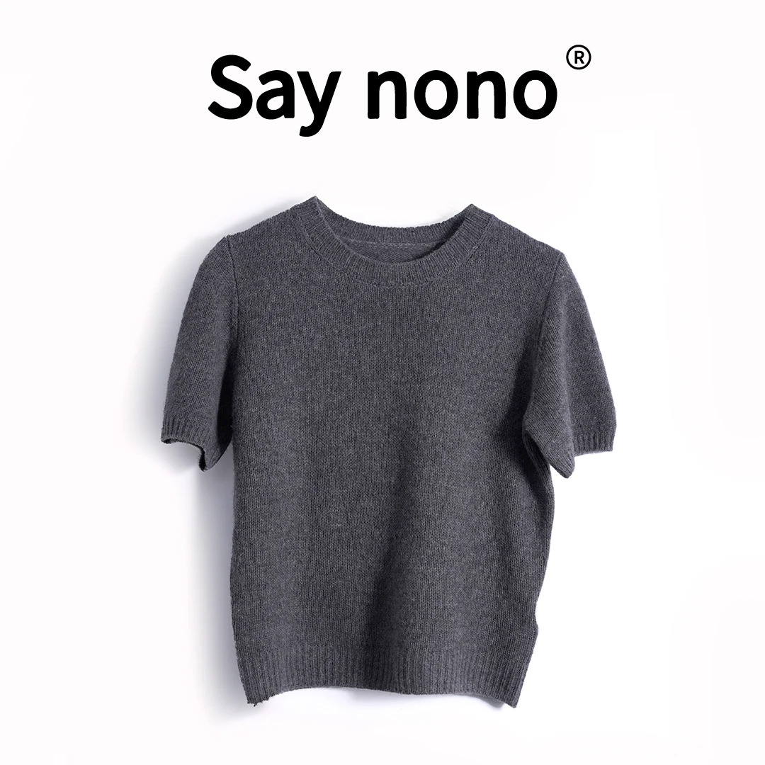 懒猫nono│Saynono 羊驼羊毛慵懒风纯色温柔气质针织衫 /ZR3018