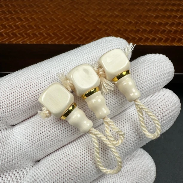 A282天然猛犸牙 方块三通约10×20mm随机一个支持鉴定假一罚四