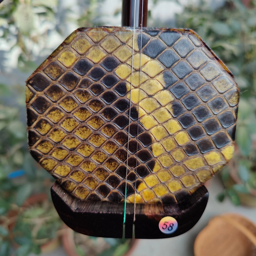 58号琴-明清旧料老红木二胡扁八角两用琴