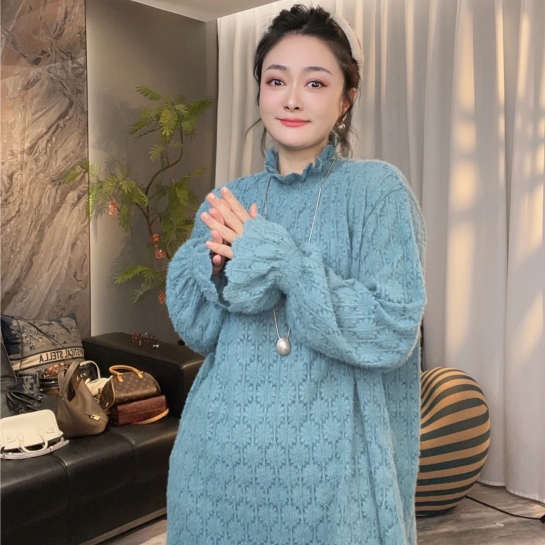 【冲姐】早春新款花苞领长袖上衣