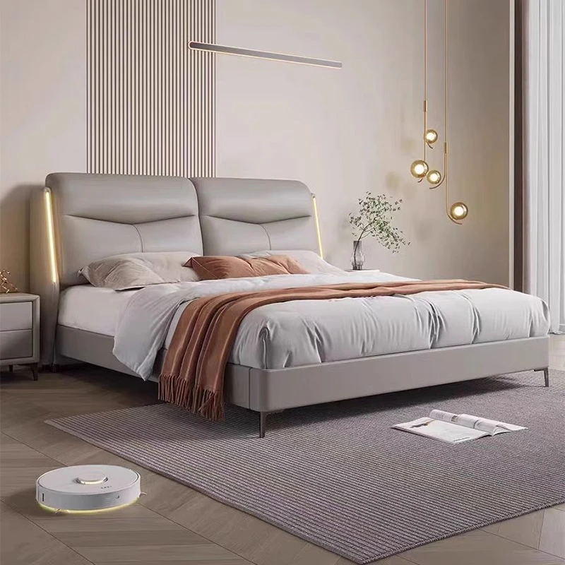 现代简约主卧小户型高端大气15米双人新款轻奢软包储物床主卧大床