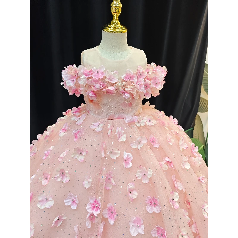 【桃汐】儿童女童夏季生日走秀花童宴会洋气轻奢礼服