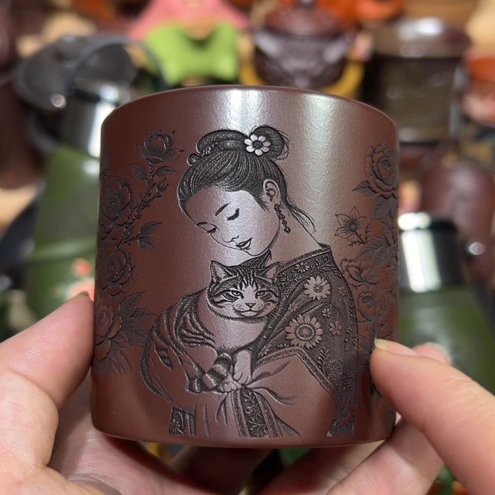 茶杯紫砂宜兴紫砂主人杯