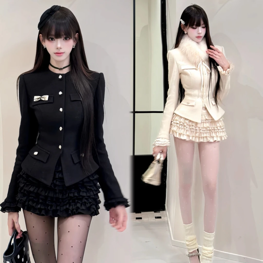 2025秋冬女士时尚新款韩系气质减龄名媛小香风舒适百搭显瘦套装女