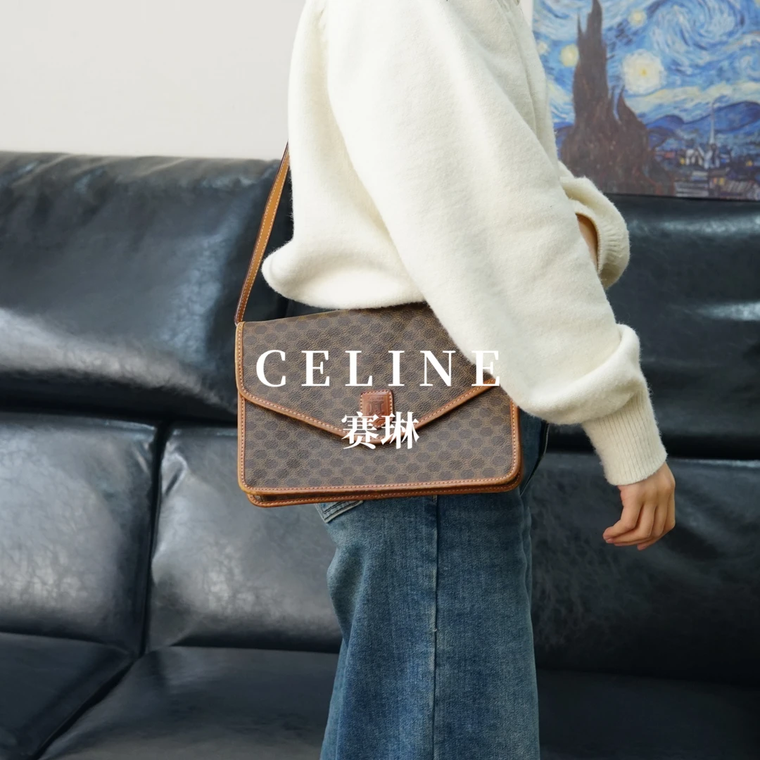 95新 Celine/思琳 老花斜挎包/JJ12728003/8003
