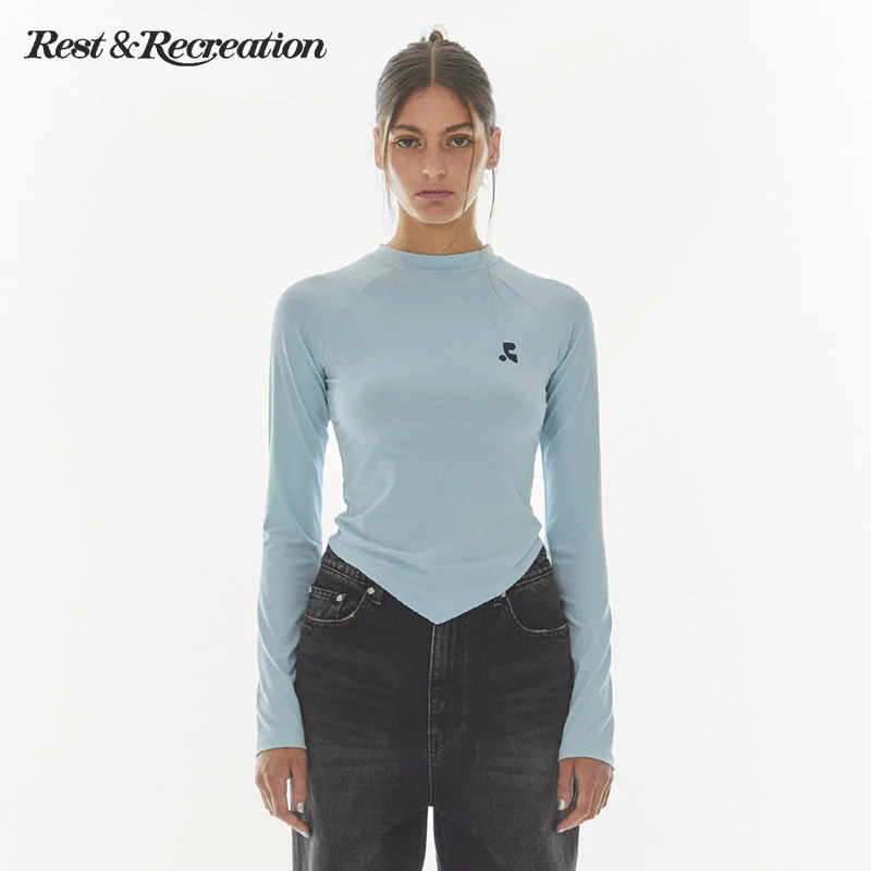 【明星同款】RestandRecreation官方尖角长袖T恤修身打底衫许妍风