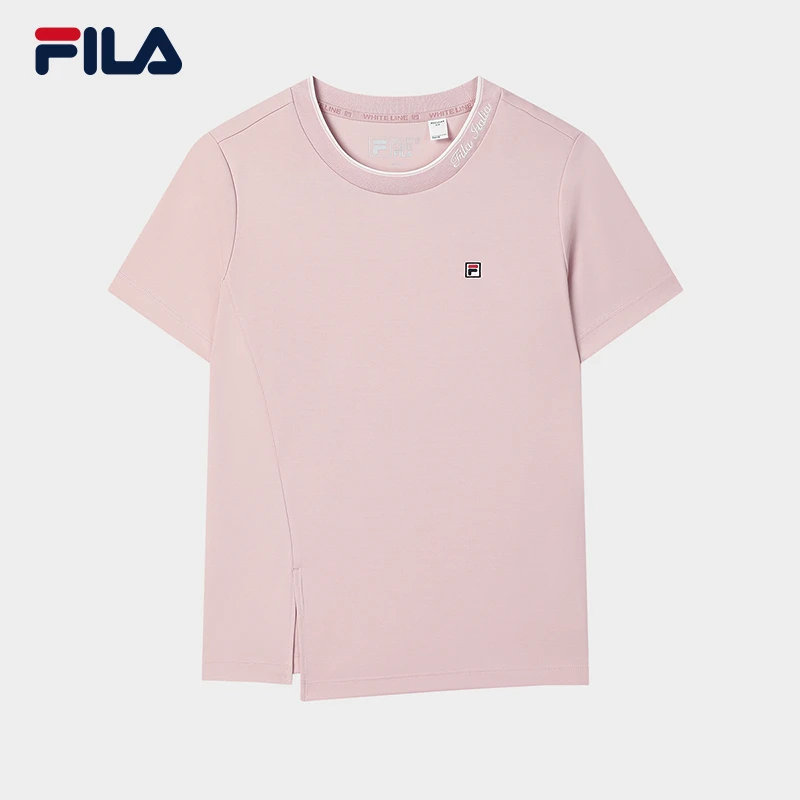 【亲肤凉感】斐乐女夏新款显瘦圆领休闲运动短袖T恤F51W528101F