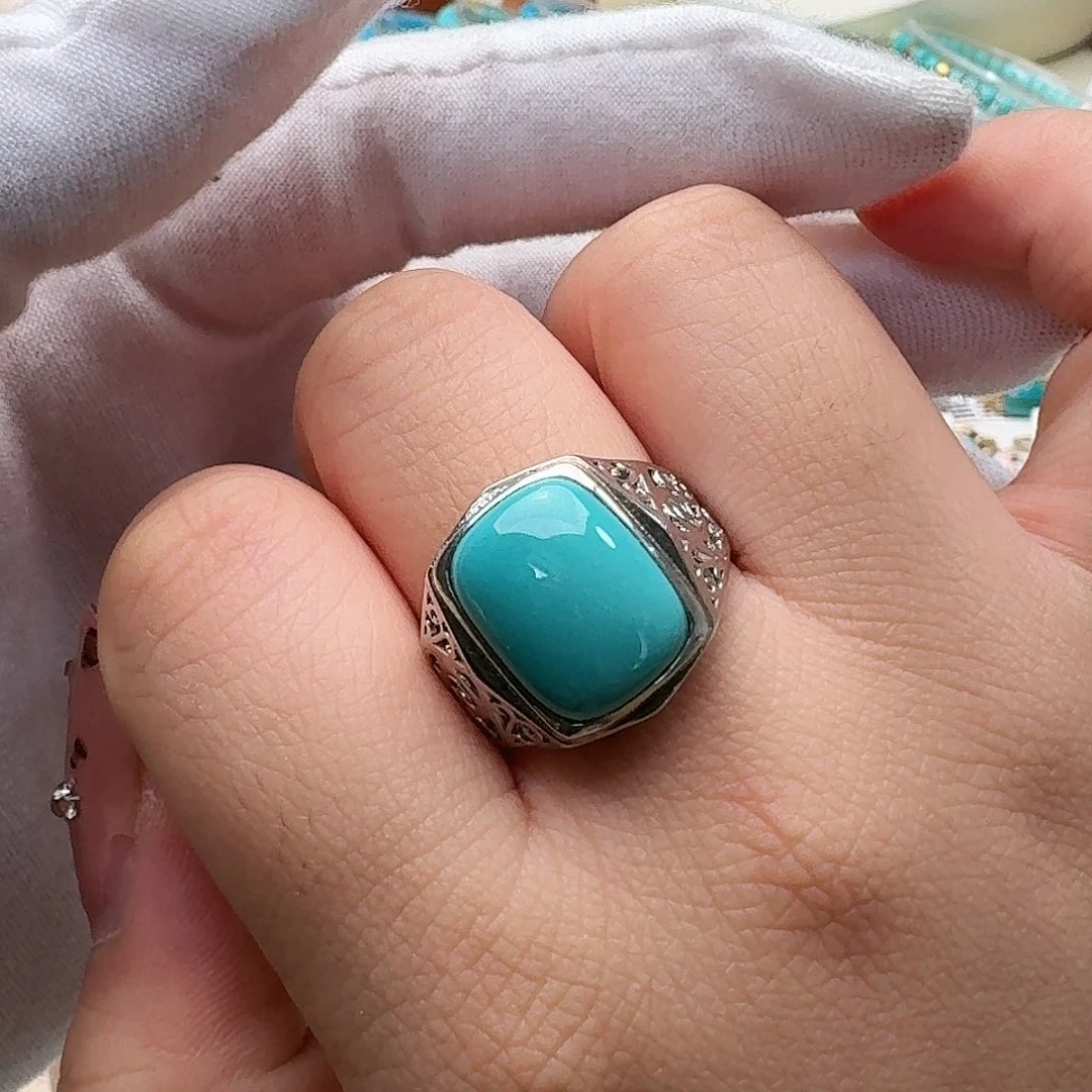 绿松石银S925镶嵌珠宝奇石