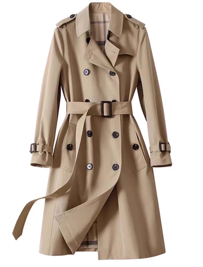 （非图片款）英伦风气质风衣女中长款卡其色春秋百搭经典外套