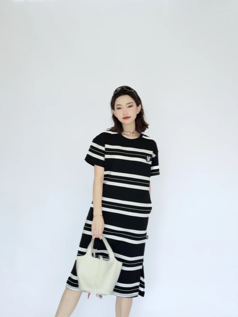 LAF 新款 织线条纹 连衣裙 无袖背心系列简约百搭25119