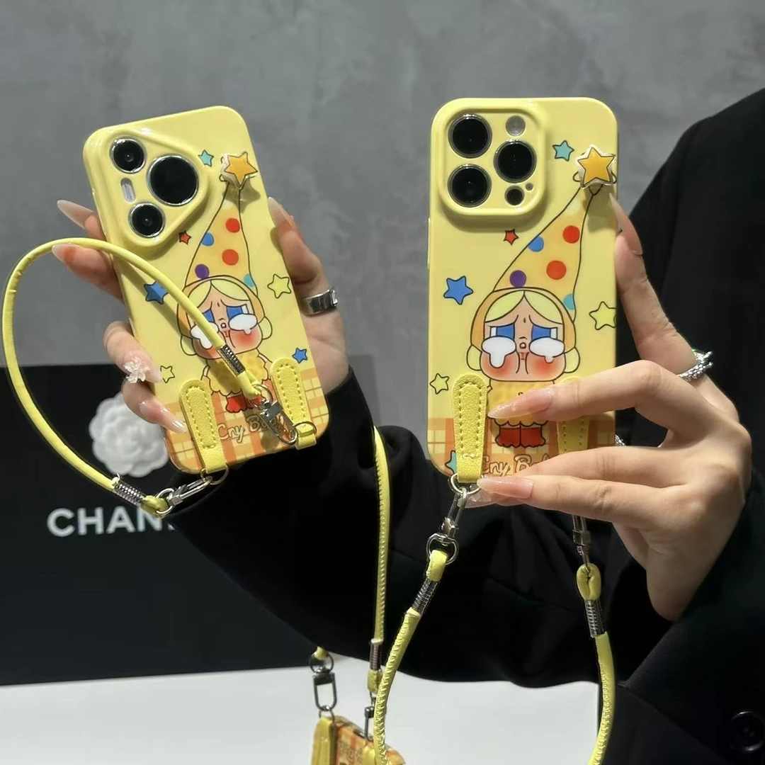 GGBond旋转星星哭娃挂绳适用苹果17/16菲林手机壳华为vivoppo小米