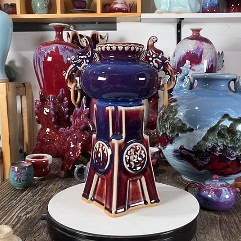 瓷片神垕镇钧瓷艺术高35公分