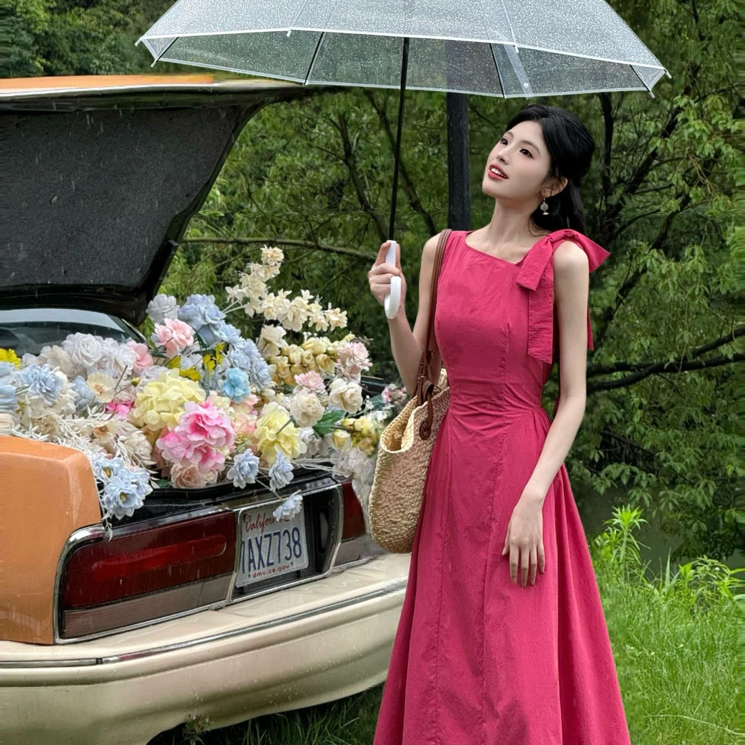 小八定制【冰岛华尔兹】25夏甜美减龄出游小众设计连衣裙 00083 LSC