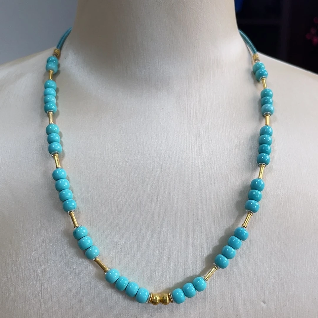 绿松石珠宝奇石18K金镶嵌