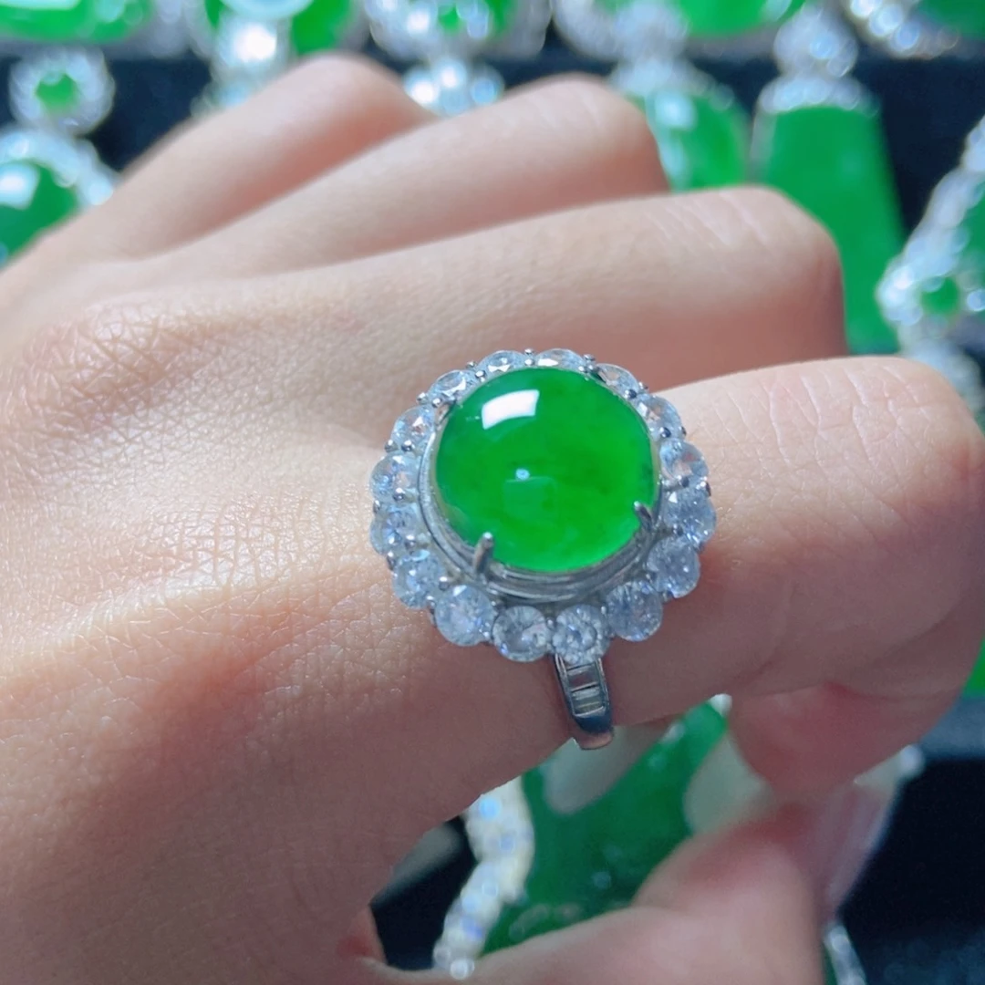 翡翠银S925镶嵌颈饰