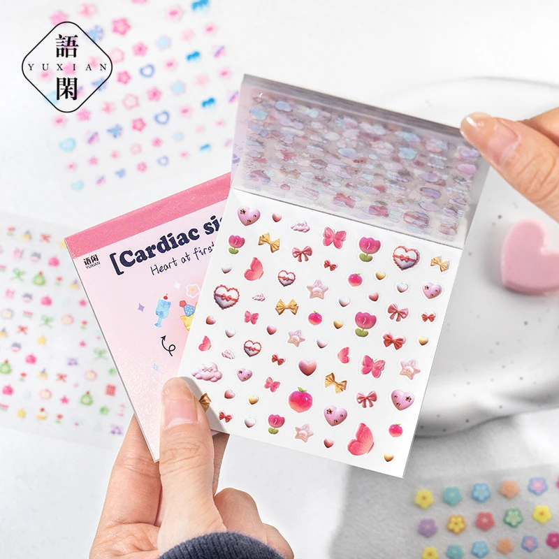 语闲pet切膜贴纸书 织梦工坊二弹迷你deco涂鸦小鼻噶美甲手帐拼贴