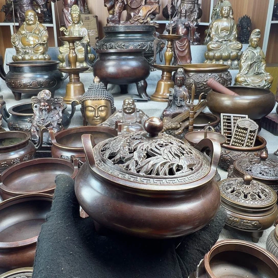 铜香炉铜摆件铜工艺品风水摆件