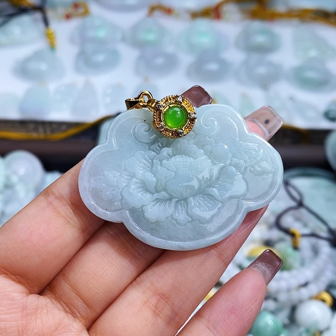 翡翠未镶嵌毛衣链8110