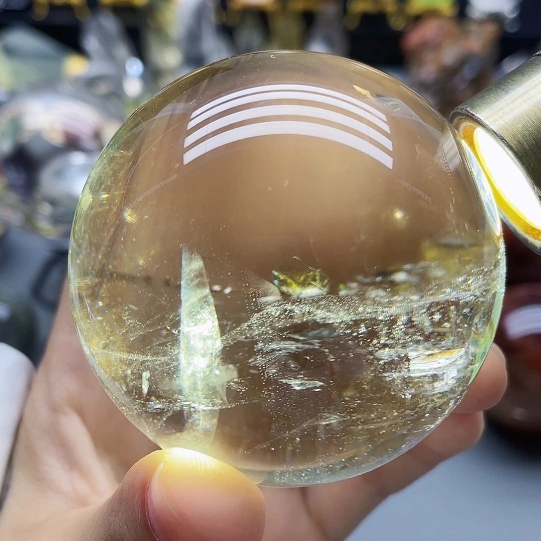 未镶嵌珠宝半成品水晶天然水晶晶中晶61.5mm