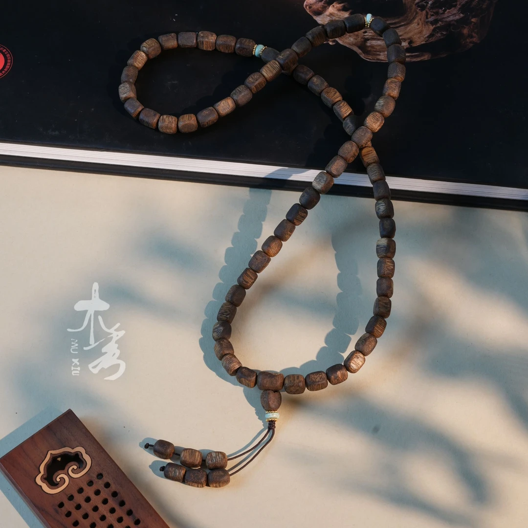 沉香奇楠沉香随形多圈长串留疤一代 三 XK25419