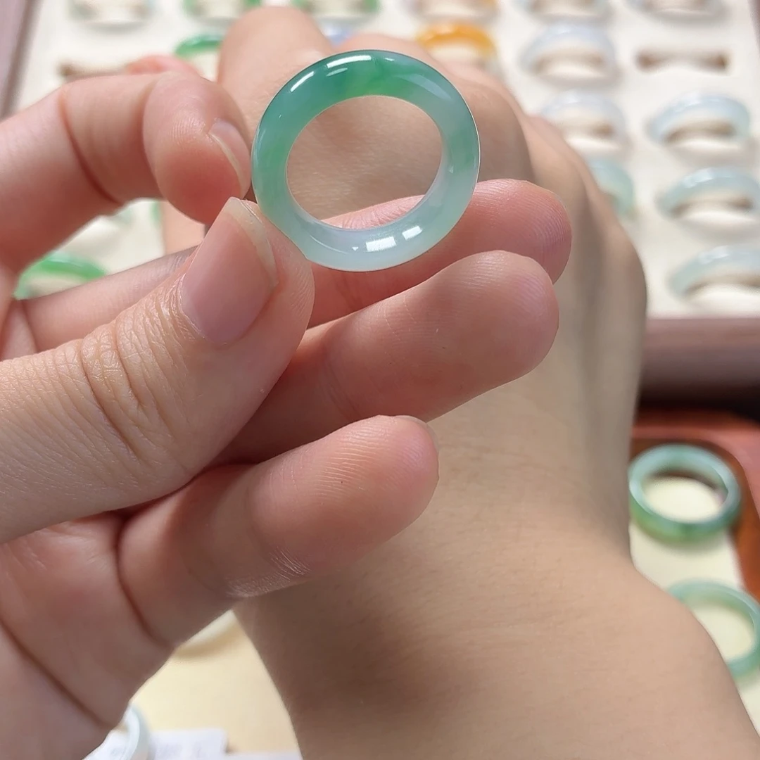 翡翠未镶嵌戒指圈口12