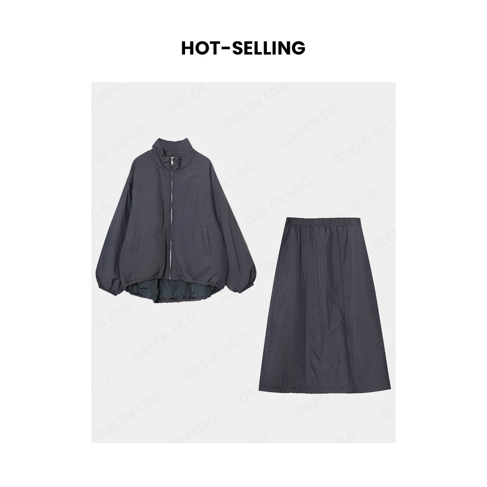 【年末大清清】7950复古简约松弛感长袖棉衣套装新款宽松棉服保暖