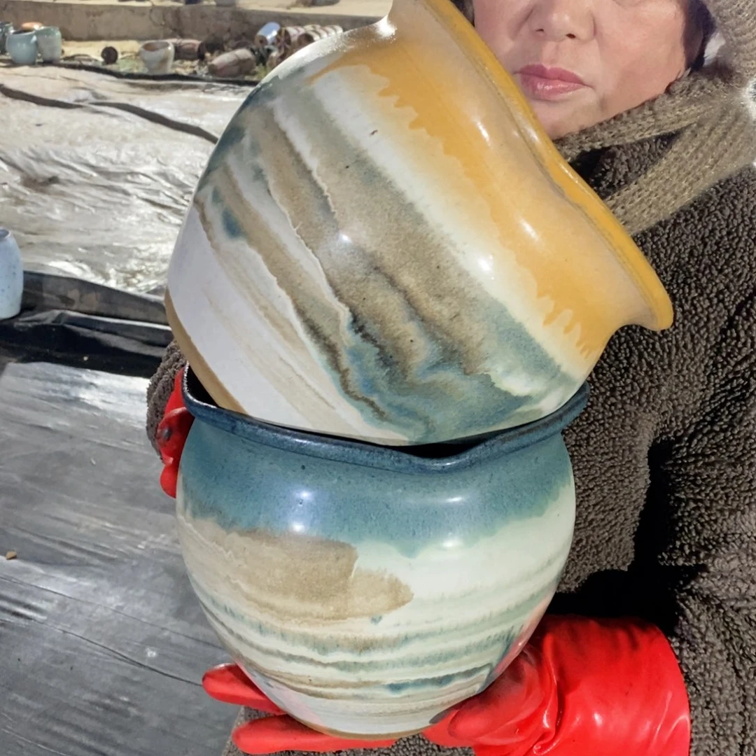 红陶口20高18瑕疵～