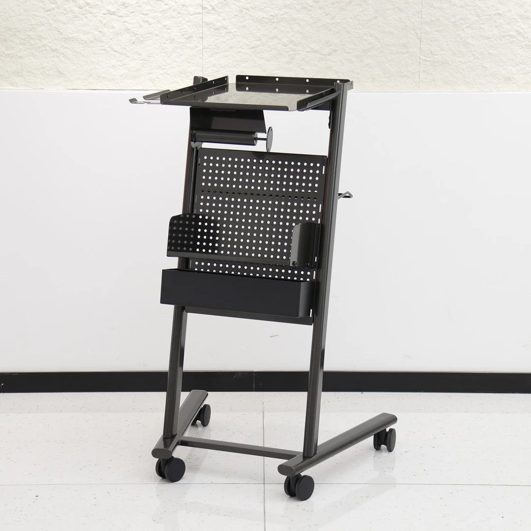 福盈国际新款不锈钢美发推车剪发可折叠杠车理发店网红沙龙工具车