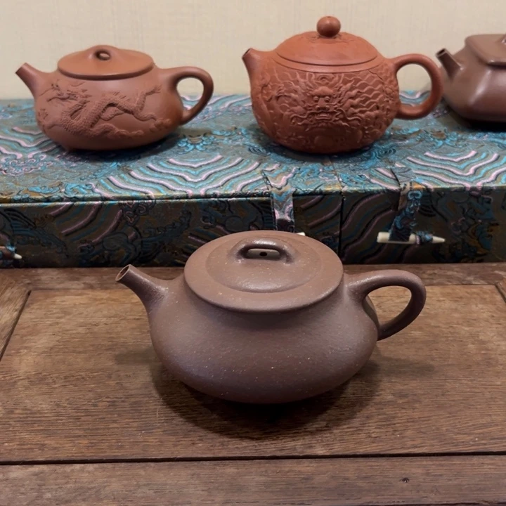 茶壶紫砂石瓢老紫泥紫砂壶