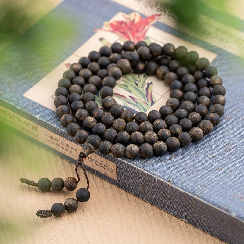 XIANYUAN/仙源 沉香莺歌绿奇楠沉香沉水7mm108颗多圈手串